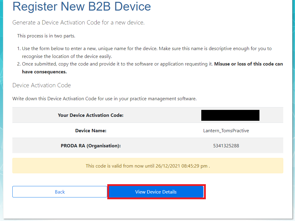 Activating your PRODA Device